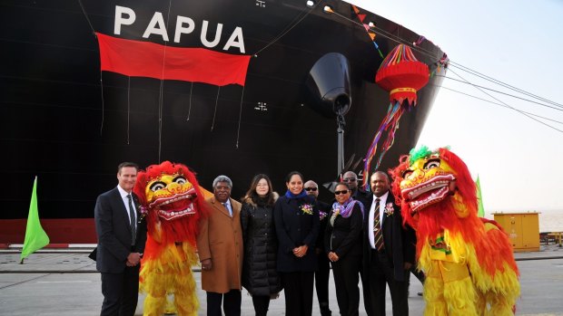 ExxonMobil's new LNG tanker Papua, was custom-built for its PNG LNG venture.
