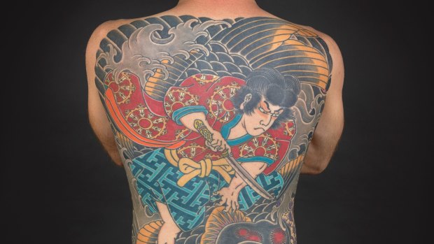 Tattoo by Brian Kaneko. Photo by Kip Fulbeck for the exhibition, <i> Perseverance</i>.