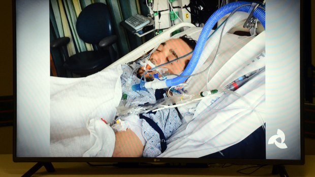 Justin Smith was in a coma for two weeks after being found frozen on the side of the road. 