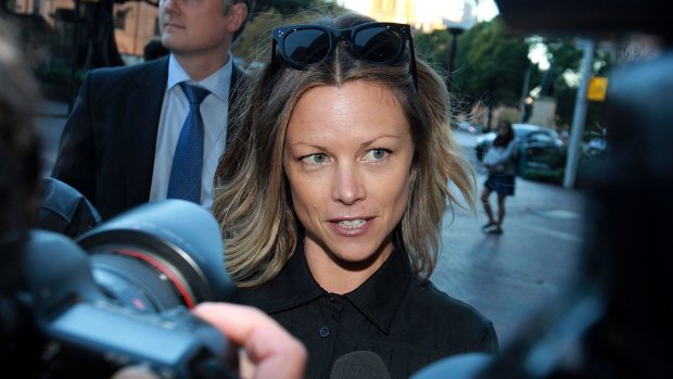 Bianca Rinehart leaves Federal Court on Monday after giving evidence about her mother Gina.