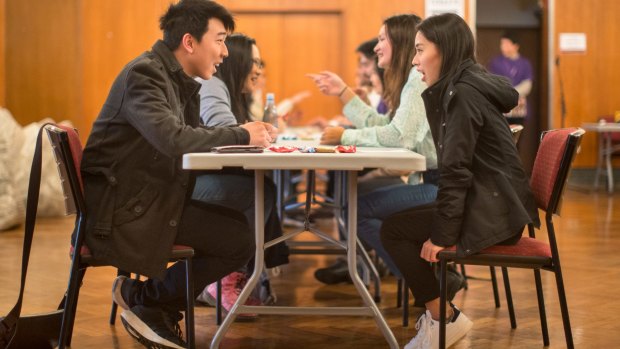 A speed friending event at Melbourne University.