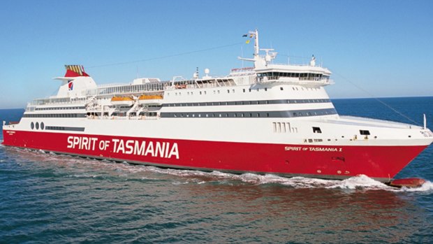 The man was seen falling from the Tasmania-bound ferry.
