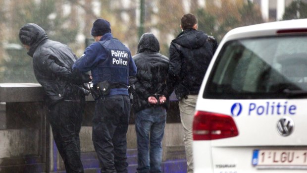 Police arrest a man in Brussels after searching his car which had French number plates.