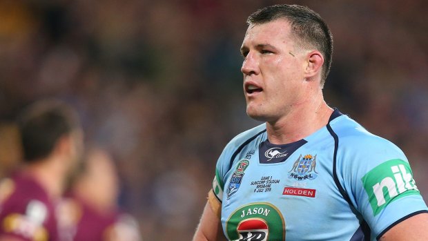 Tough night:  Blues captain Paul Gallen looks dejected after the Maroons' romp to the Origin title last year.