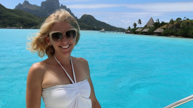 In Tahiti: Tracey Spicer loved yacht life.