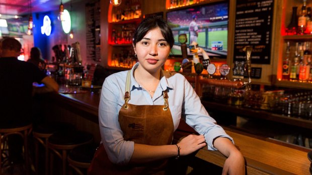 Bar worker Lizbeth Radilla has been hit by the  penalty rate reductions.