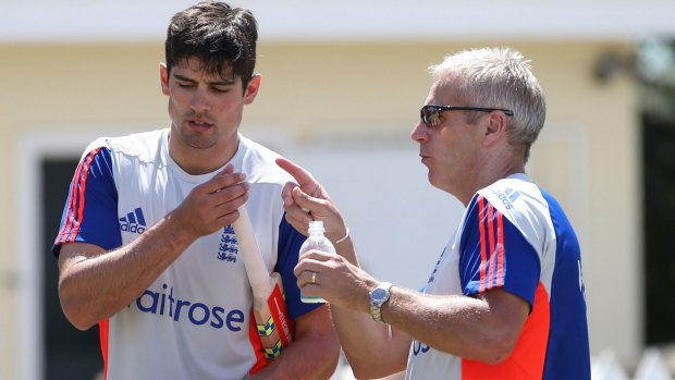 Jobs on the line: England captain Alastair Cook and coach Peter Moores.