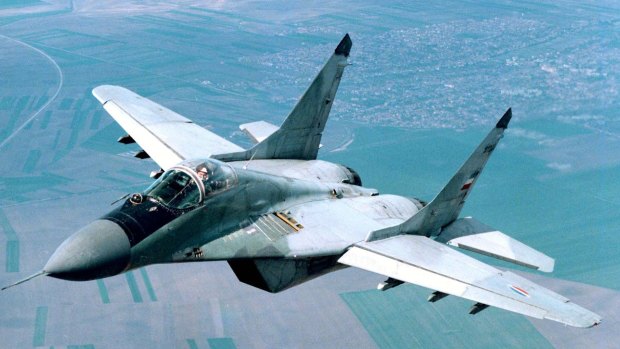 A Mig-29 fighter.
