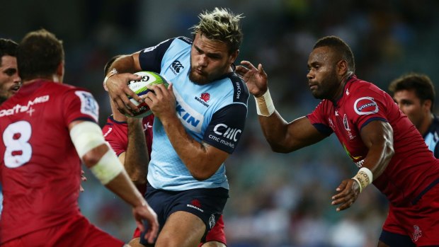 Belief: Waratahs front-rower Angus Ta'avao has taken a lot of confidence out of an earlier win.
