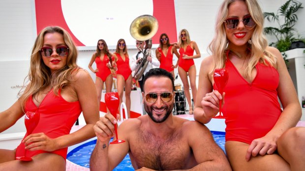 Mumm has made history with the first swimming pool in a Birdcage marquee.