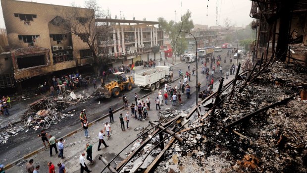 More than 120 people were killed in blasts in Baghdad on Sunday.