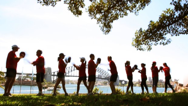 Just another lunchtime workout in Sydney's CBD for graduates who snap up top jobs in business.
