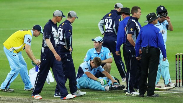 Daniel Hughes has been withdrawn from this week's Shield clash after he was felled by a blow to the head on Friday.
