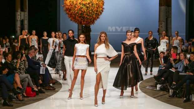 Myer launched its new spring/summer collection at the Carriageworks in Sydney on Thursday.