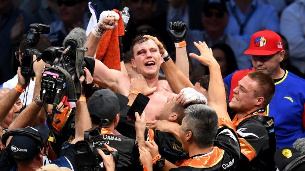 Champion: Jeff Horn beat Manny Pacquiao by unanimous decision in July.