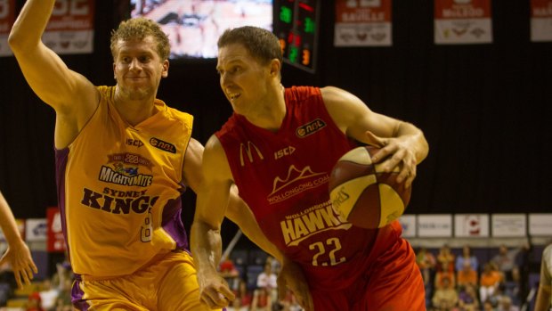 Tim Coenraad, pictured playing in the NBL for Illawarra, suffered a foot injury playing for Canberra Gunners on Saturday. 