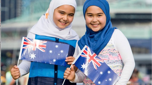 The original image used in the controversial billboard was taken at Docklands on Australian Day 2016, and featured on the Victorian government website.