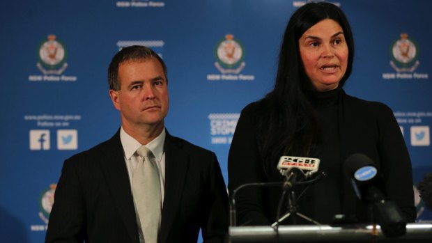 Appeal: Detective Superintendent Mick Willing with Jackie Gasovski at a press conference in Sydney.