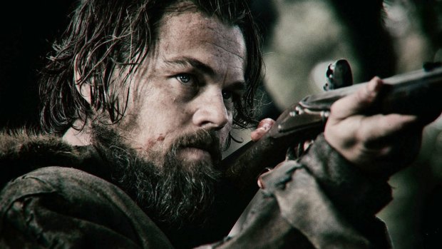 Leonardo DiCaprio is left for dead after a bear attack in <i>The Revenant</i>.