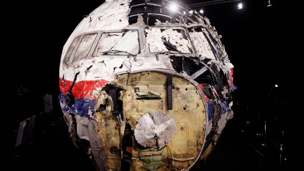 The cockpit wreckage of MH17. 