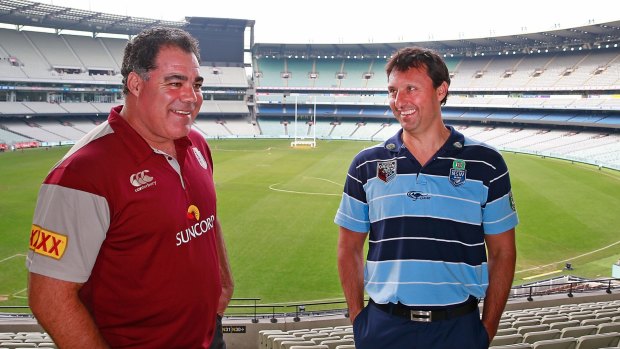 Best of rivals: NSW coach Laurie Daley and Queensland counterpart Mal Meninga share quite a history when it comes to Origin.