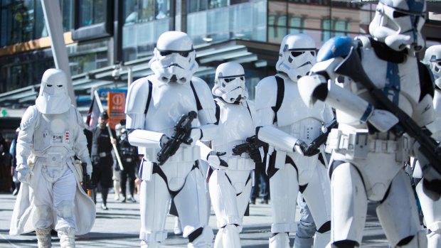 Stormtroopers were just one of many different characters who made an appearance in Queen Street.