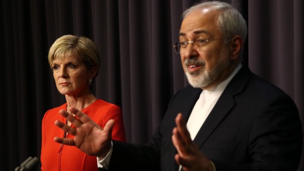 Foreign Affairs minister Julie Bishop met with Iranian Foreign Minister Dr Mohammed Javad Zarif at Parliament House.
