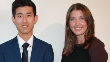 Daniel Hu received a job offer at Colin Biggers & Paisley after his article was published. He's pictured with talent acquisition manager Tori Luxford, who was inspired by his story.
