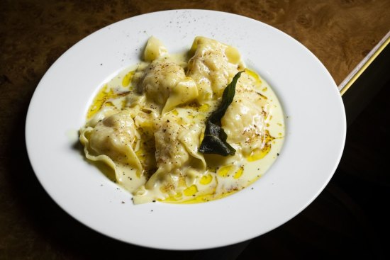 Ravioli di gamberi.