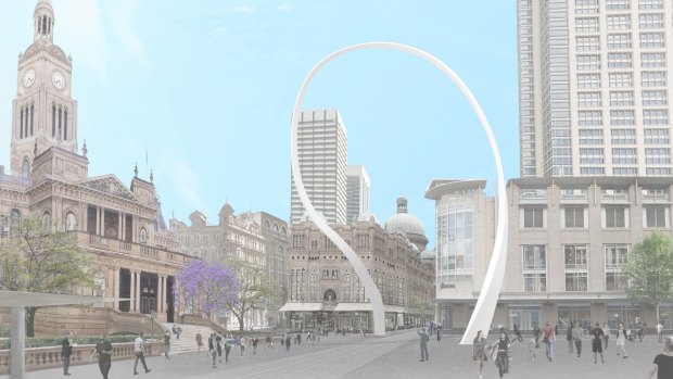 An artist's impression of the Cloud Arch art sculpture, which will be built by March 2019.