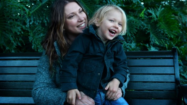 Francesca Lever with her son Leo, who has made a full recovery after damaging his osephagus when he swallowed a button battery.