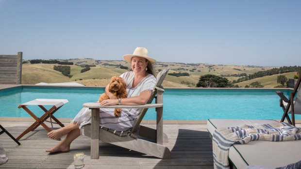 Carolyn Creswell at her 40-hectare property in South Gippsland.