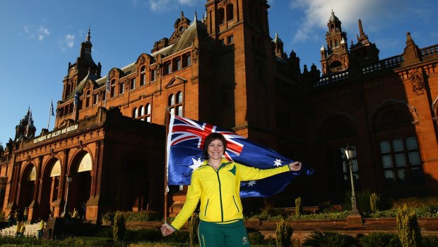 Flag bearer: Cyclist Anna Meares has been chosen to carry the Australian flag at the Commonwealth Games opening ceremony.