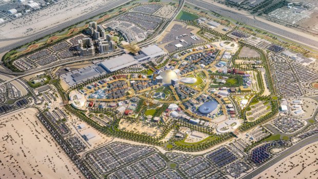 The Dubai World Expo site. The event is set to open in October.