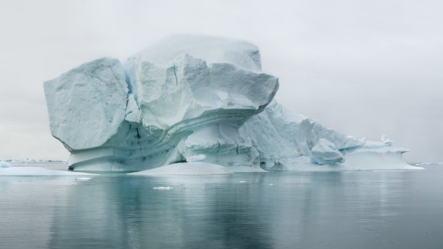 An iceberg on Greenland's west coast in the Ilulissat Icefjord, which was declared a UNESCO World Heritage Site in 2004.
