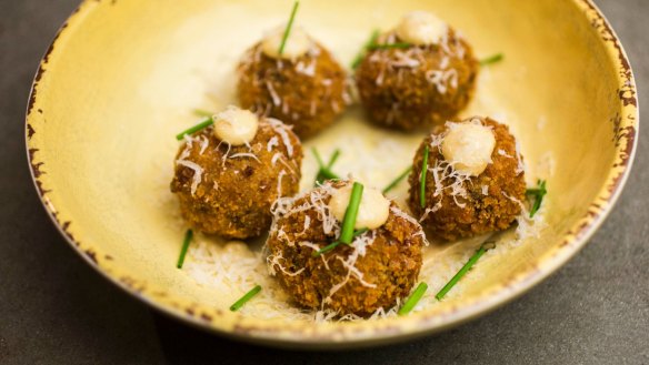 Mushroom arancini.