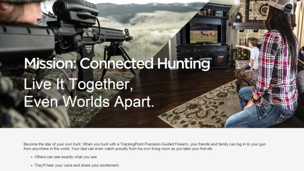 The family that slays together, stays together: the Wi-Fi gun tech is promoted as a way to involve loved ones in your hunting. 