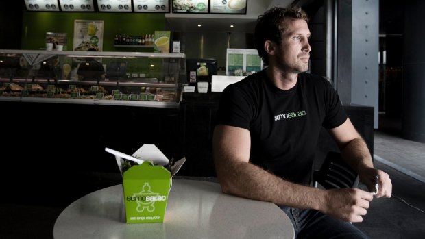 Luke Baylis, co-founder of SumoSalad, which recently put two of its concerns into administration in order to force landlord giant Scentre to cut rent.