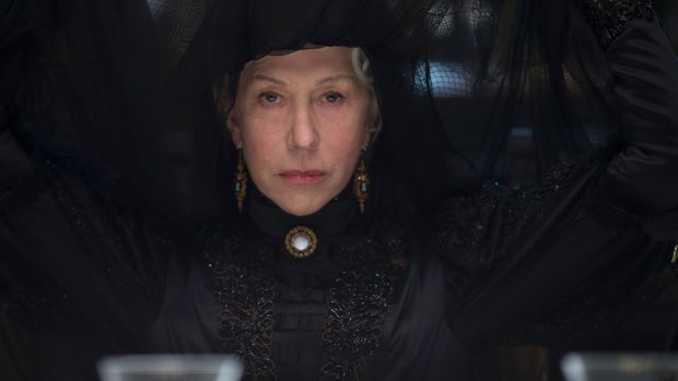 Helen Mirren as the troubled heiress Sarah Winchester in the gothic horror <i>Winchester</i>.