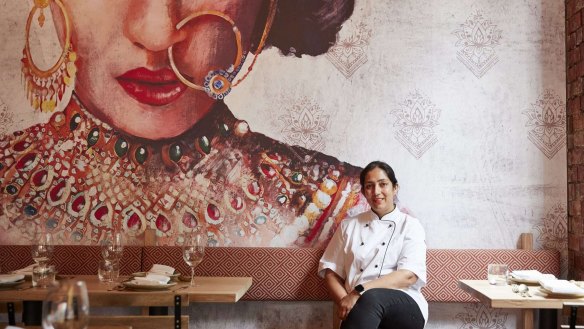 Elchi chef-owner Manpreet Sekhon pictured in her more casual restaurant Masti in Fitzroy.