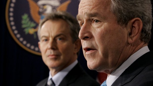 President Bush, right, and British Prime Minister Tony Blair in 2006. 