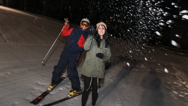 Night skiing and boarding is new to Corin Forest this ski season.