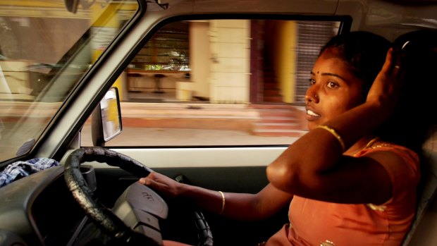 Still from <i>Driving With Selvi</i>, screening at the Canberra International Film Festival.