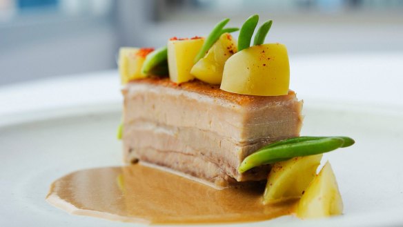 Go-to dish: Kurobuta pork belly, pickled green tomatoes and beach banana.