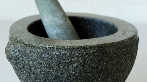 'A pestle and mortar is my sturdy, stalwart friend.'