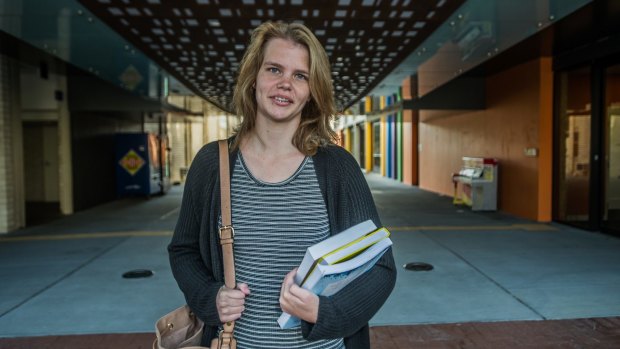 Kayla Sterchow, who has high-functioning autism and epilepsy, is studying at the University of Canberra.