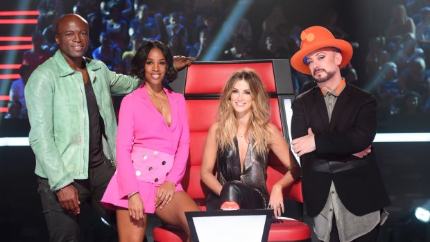 Season six of <i>The Voice</i> gets under way with Seal, Kelly Rowland, Delta Goodrem and Boy George. 