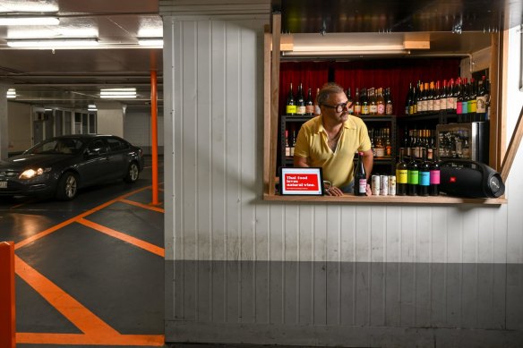 La Cave Garage wine shop, opened by Andy Buchan, measures just 10 square metres and is located in the same carpark as Thai restaurant Soi 38.