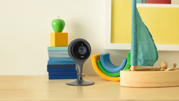 The NestCam records in 1080 and can see in the dark. A subscription is required to tap into the camera from your phone from anywhere.