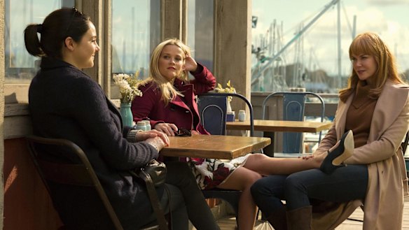 'We were frustrated because there wasn't the roles for us' ... Nicole Kidman (right) in Big Little Lies with Shailene Woodley (left) and Reese Witherspoon.